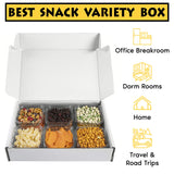 Munch In A Box Snack Care Package - Assorted Nuts and Dried Fruit Gift Box - Delicious Healthy Snacks for Office, Dorm, Home - Party and Holiday Gift