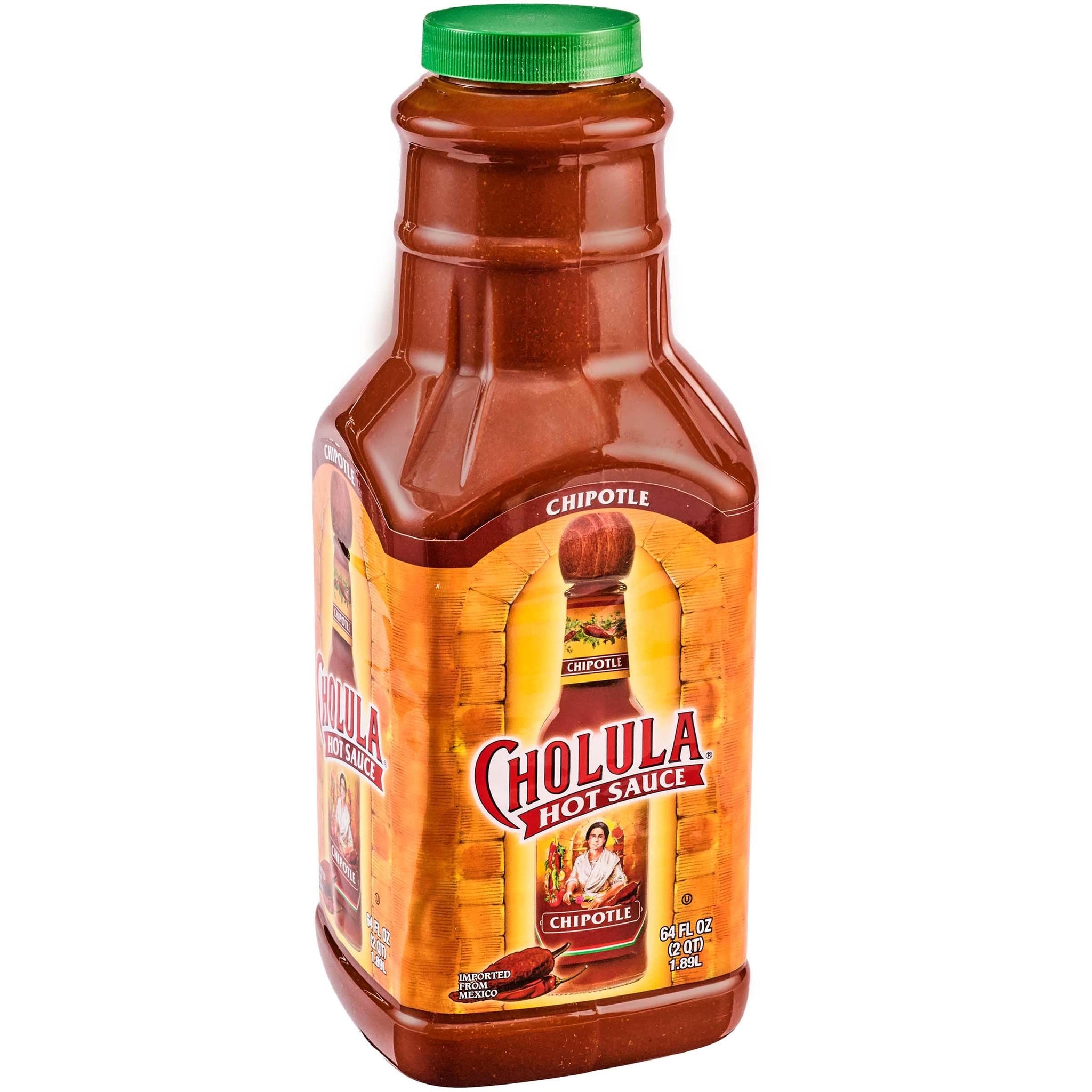 Cholula Chipotle Hot Sauce, 64 fl oz - One 64 Fluid Ounce Bulk Container of Chipotle Pepper Sauce, Made with Chipotle, Arbol and Piquin Peppers