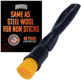 Brushtech Advanced Nonstick Pan Cleaning Brush - Scratch-Safe Heavy Duty Kitchen Scrubber for Cookware, Pots & Skillets, Designed for Residue & Grease