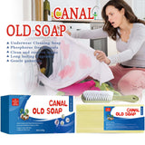 Grand Underwear Cleaning,Canal Old Soap with Brush,Laundry Bars Grand, underwear cleaning, canal old soap long lasting fragrance (2pcs)
