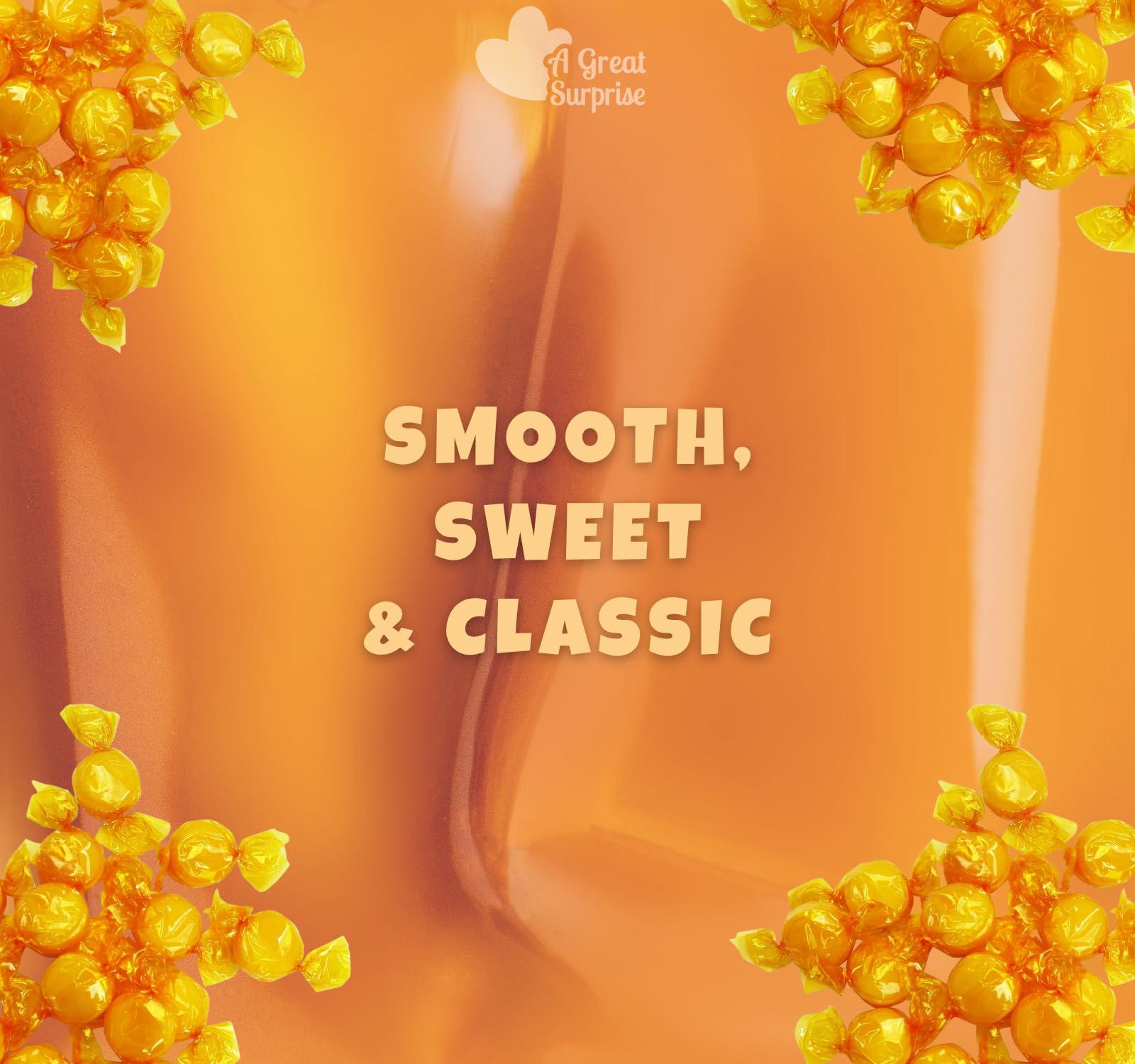 A Great Surprise Premium Butterscotch Hard Candy - 4 lb - Individually Wrapped Butterscotch Candy Discs Buttons - Classic Creamy & Old Fashioned