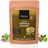 Nuvra by Nature Organic Triphala Powder - 8 oz | Herbal Mix of Amla, Bibhitaki and Haritaki | 100% Pure & Natural | Supports Immunity and Gut Health |