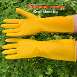 Vsootal 8 Pairs Reusable Household Cleaning Gloves, Rubber Kitchen Dishwashing Gloves,Extra Thickness, Long Sleeves, for Washing Dishes, Pet