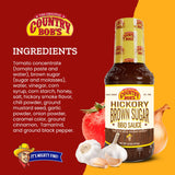 Country Bob's - Hickory & Brown Sugar Barbecue Sauce - 18 oz (Pack of 2)