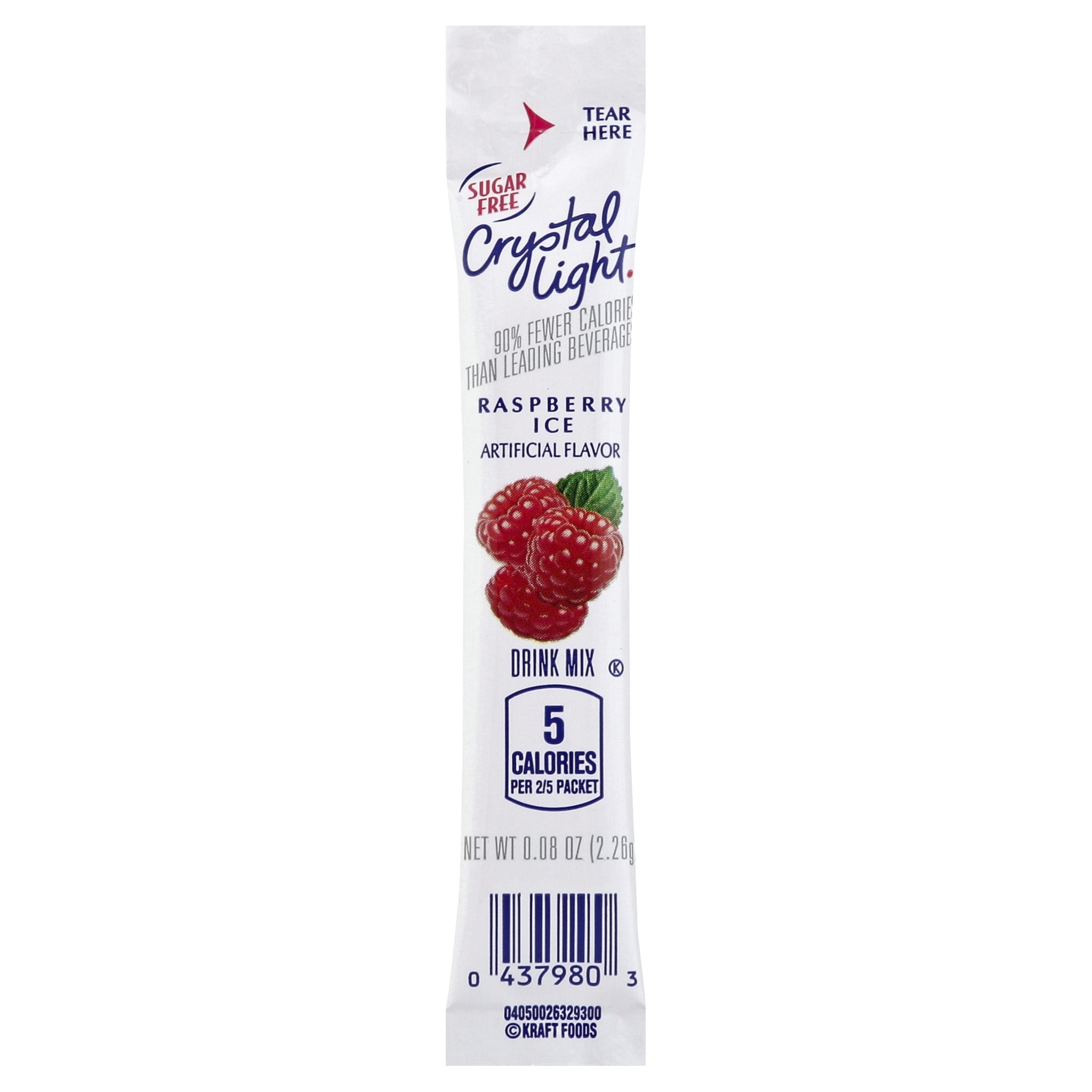 Crystal Light On-The-Go Drink Mix, Raspberry Ice (Pack of 90)