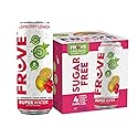 FrUve Super Water | Raspberry Lemon Flavor | 4 Pack 16oz Cans | Healthy Drink | Zero Sugar | Low Calorie Drink | Powerful Antioxidants | Boosts Immune