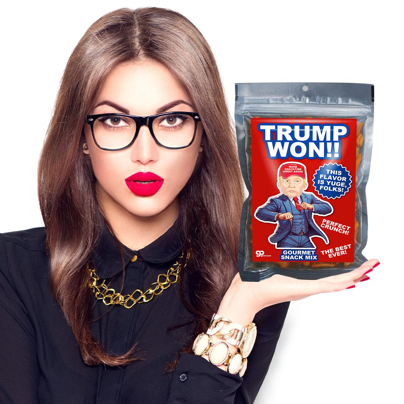 Donald Trump Won Gourmet Trail Mix Election Day 2024 Snack Basket Ideas for Conservatives Gifts Political Stocking Filler Spicy Crunchy Salty