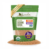 Organic Toasted Sesame Seeds (Unhulled) - Gluten-Free Topping for Asian Dishes, Ready to Eat Straight From the Bag, Roasted Seeds Great for Baking