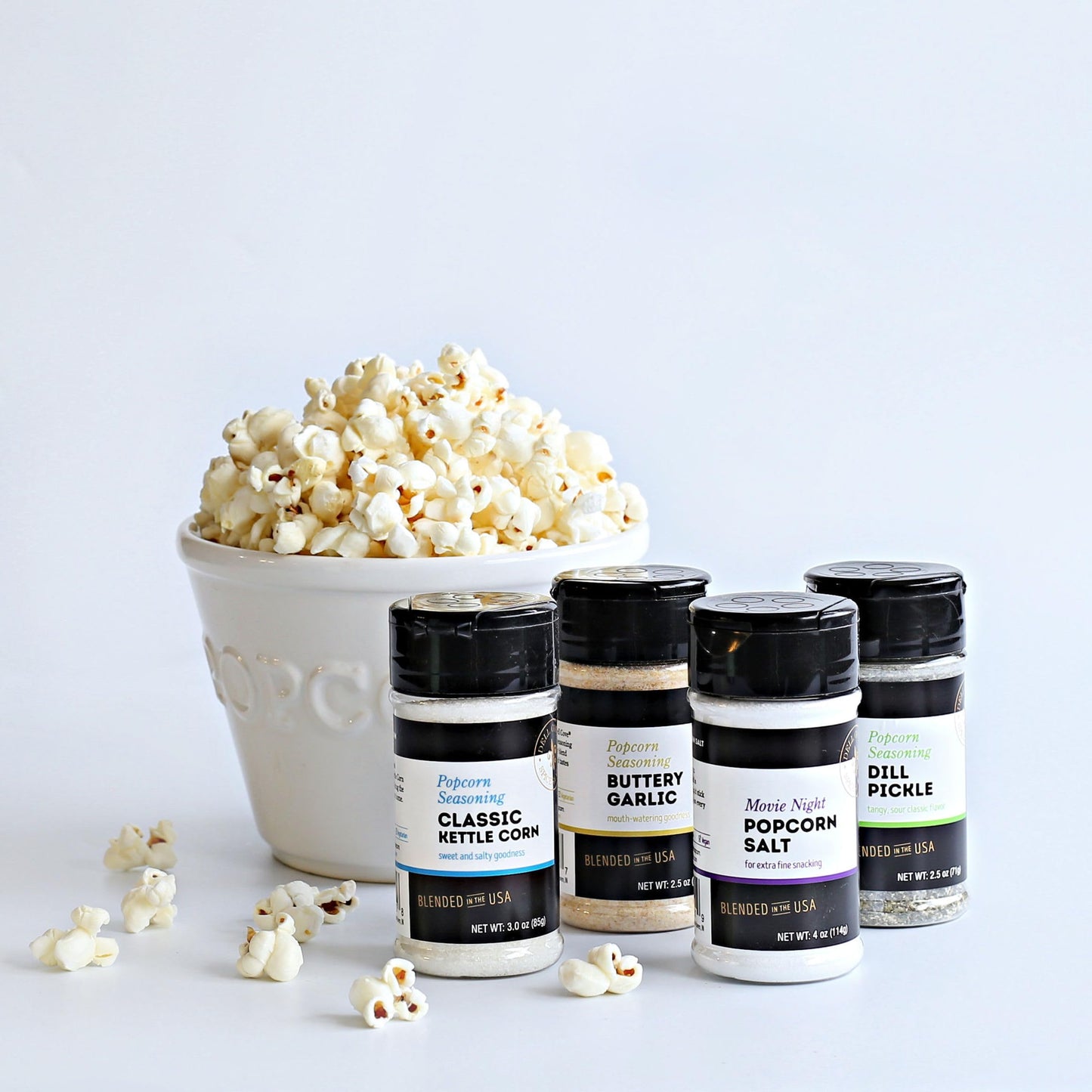 Dell Cove Spices Popcorn Seasoning Sampler in Jars | Set of 4 Toppings