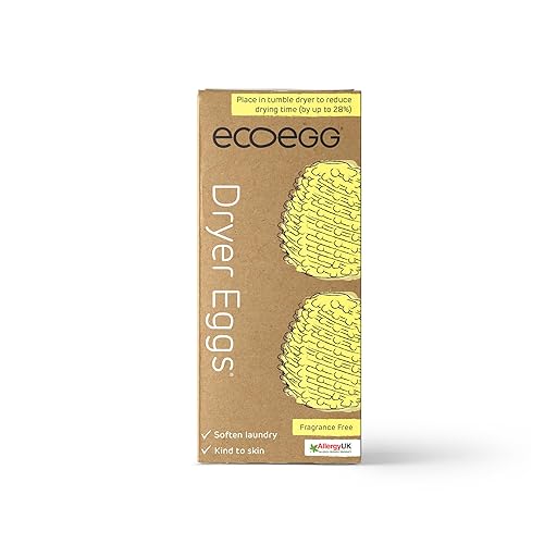 Ecoegg Dryer Egg | Reduces Drying Time | Tumble Dryer Balls replacement | Softens Clothes | Hypoallergenic | Fragrance Free | 2 Eggs