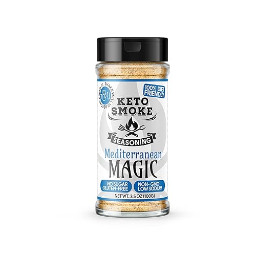 Keto Smoke Mediterranean Magic - All Purpose Herbaceous Seasoning, 3.5 oz Bottle | Diet Friendly, Sugar-Free, Gluten-Free, Low Sodium, Non-GMO