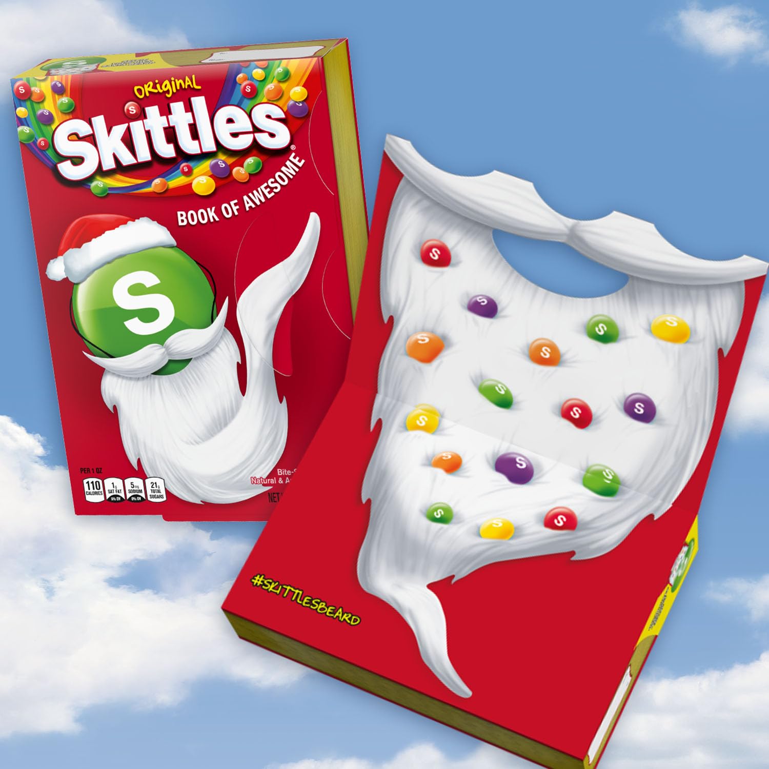 SKITTLES Original Book of Awesome Chewy Christmas Candy Gift Box, 6.51oz Box