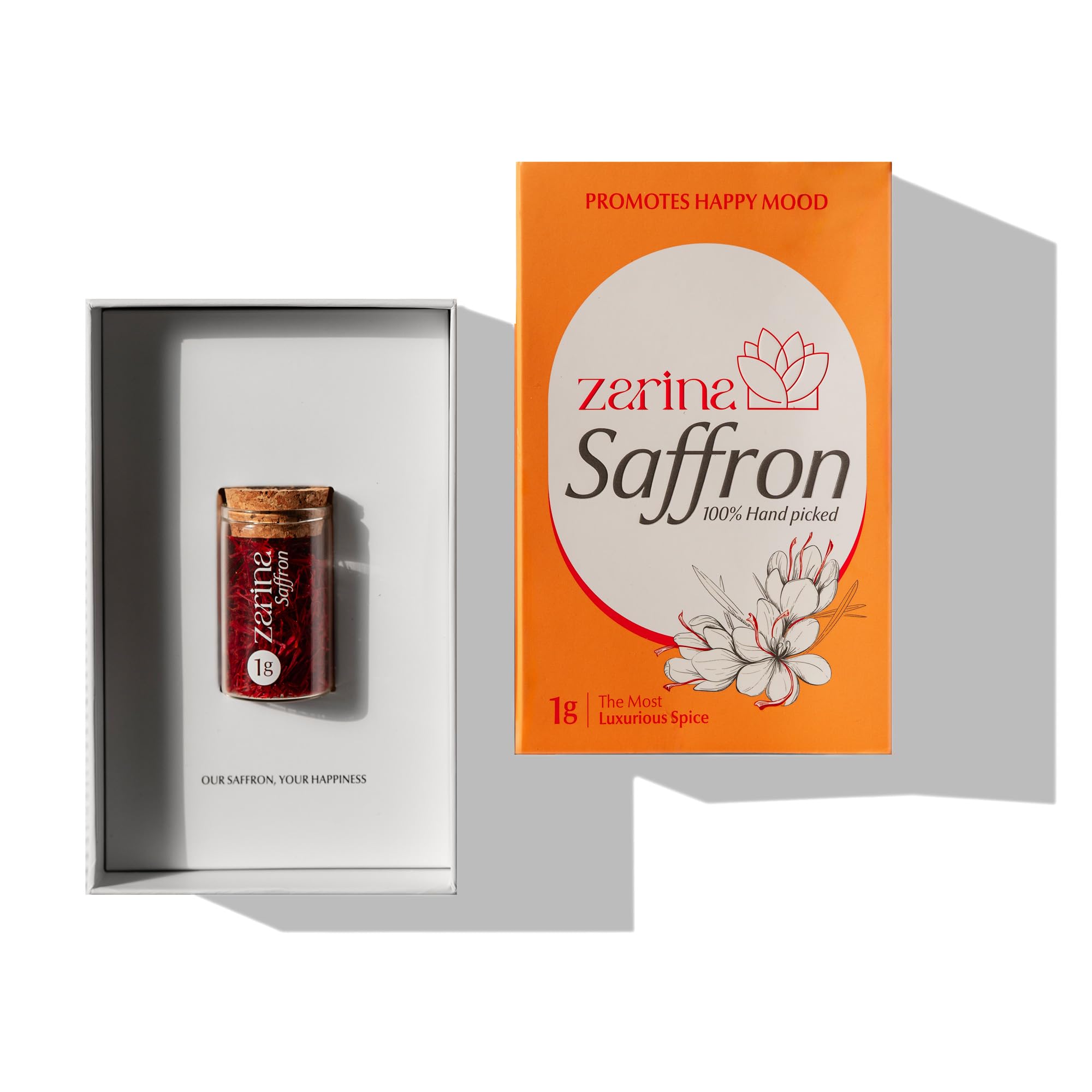 Zarina Saffron Threads - Premium Grade A+ | Handpicked & 100% Pure (1 gram)