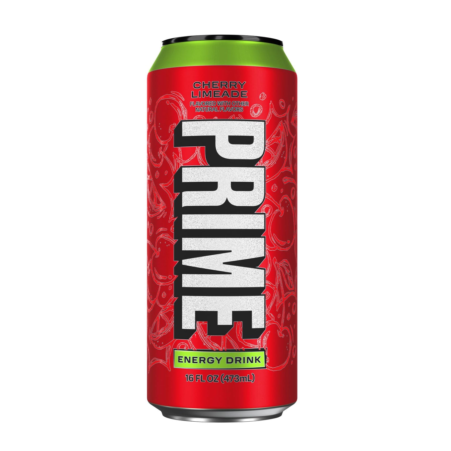 PRIME Energy CHERRY LIMEADE, Sugar Free Energy Drink, 200mg Caffeine and 355mg of Electrolytes for Hydration, Low Calorie, Vegan, Gluten Free, 16
