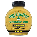 Inglehoffer Creamy Dill Mustard 9.75 oz, Savory Mustard with Dill, Lemon & Capers