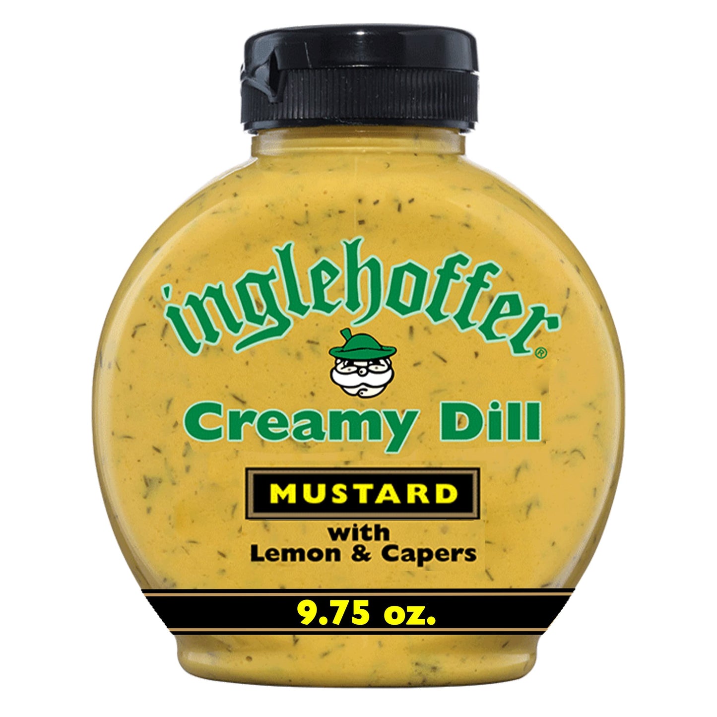 Inglehoffer Creamy Dill Mustard 9.75 oz, Savory Mustard with Dill, Lemon & Capers