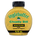 Inglehoffer Creamy Dill Mustard 9.75 oz, Savory Mustard with Dill, Lemon & Capers