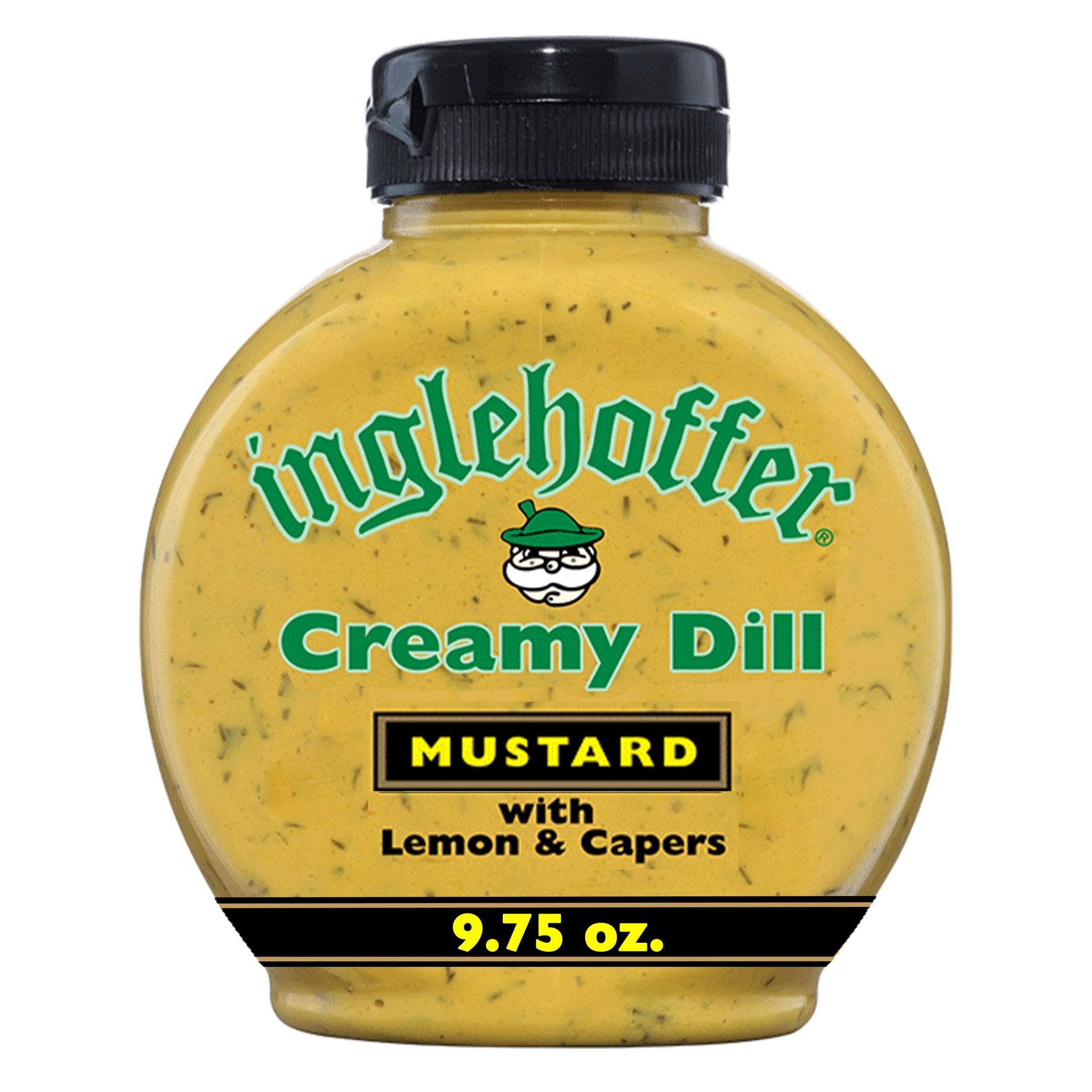 Inglehoffer Creamy Dill Mustard 9.75 oz, Savory Mustard with Dill, Lemon & Capers