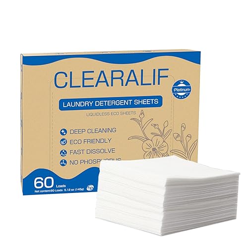 Laundry Detergent Sheets Up to 60 Loads, Fresh Linen - Great For Travel, Apartments, Dorms, No Plastic, Sustainable, Biodegradable-New Liquid-Less