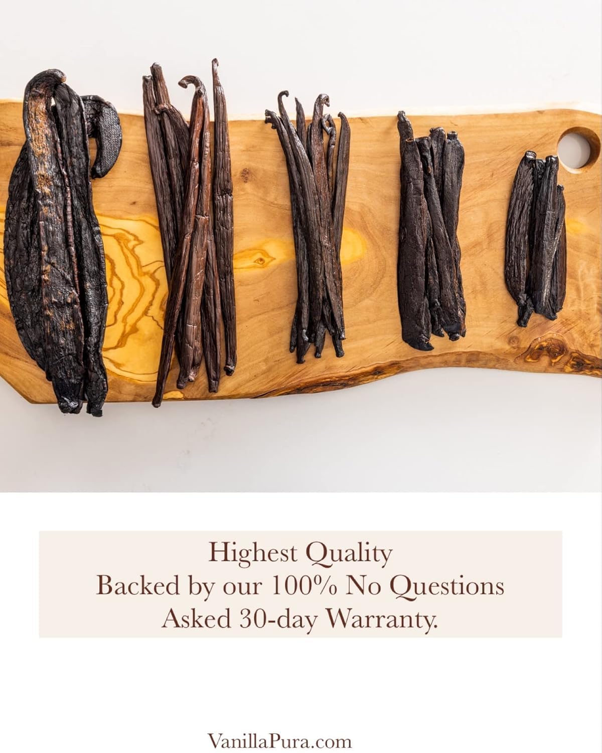 Madagascar V. Planifolia Vanilla Beans - Gourmet Grade A - Vacuum Packaged - For At-Home Vanilla Extract Making, Brewing & For Use in Baking (4