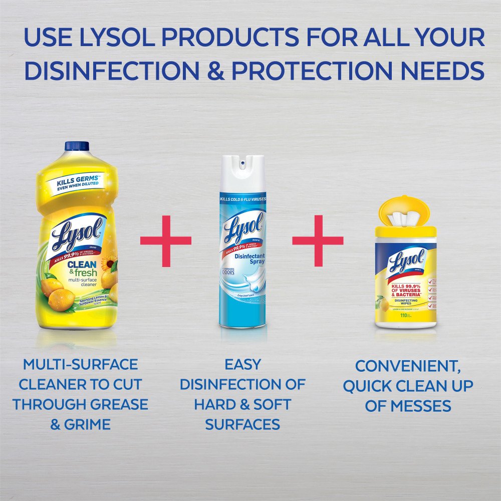 Lysol Clean & Fresh Multi-Surface Cleaner, Lemon & Sunflower, 144oz