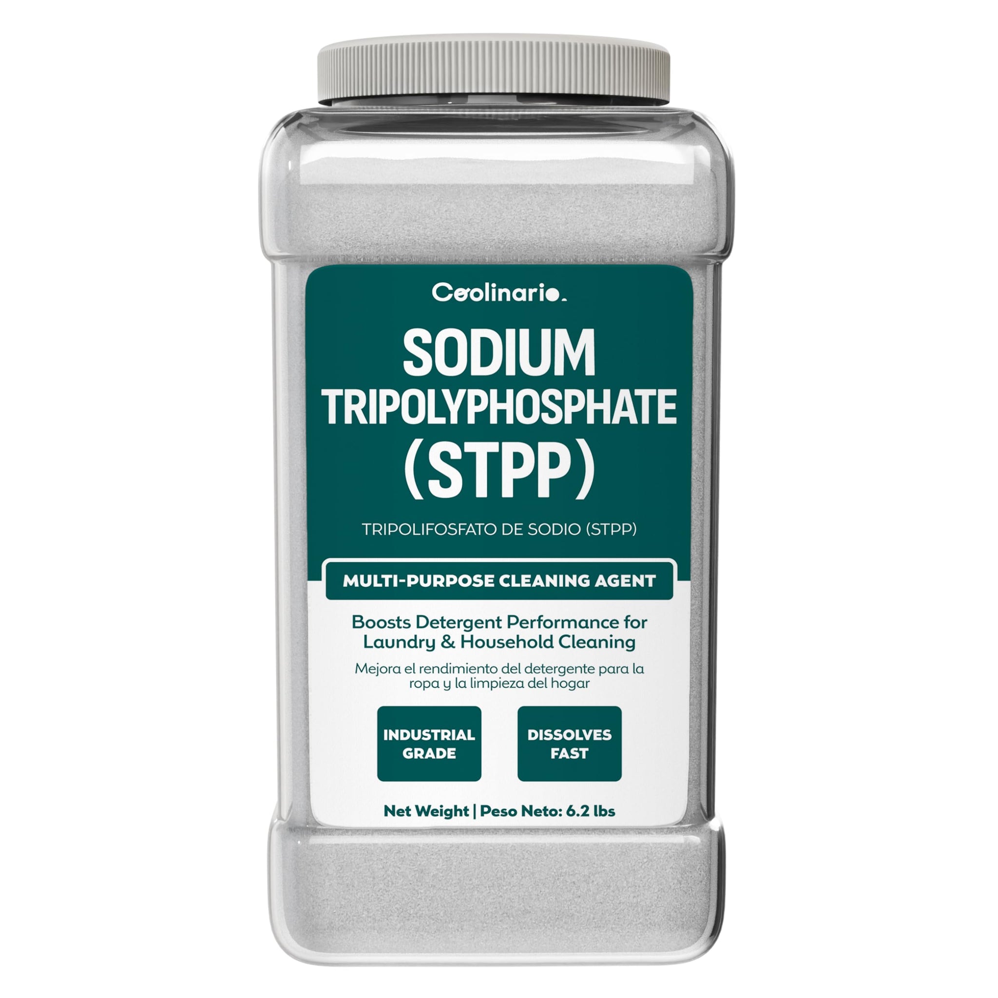 Coolinario Sodium Tripolyphosphate (STPP) Powder (1 GAL) Multi-Purpose Cleaning Agent & Water Softener | Enhances Detergent Performance | Ideal