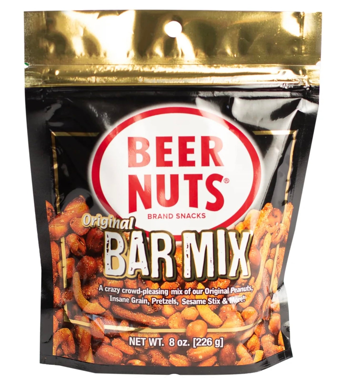 Beer Nuts Original Bar Mix, Travel Size, Crunchy Party Pretzels, Cheese Sticks, Sesame Sticks, Roasted Corn Nuts, & Original Roasted Sweet Glazed