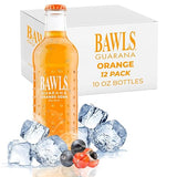 BAWLS Guarana Mandarin Orange, BAWLS Guarana Drink, Guarana Soda, Guarana Fueled Soda for Energy, High Energy Caffeinated Drink, 10oz 12 Pack Glass