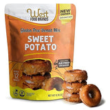West Food Brands Gluten Free Sweet Potato Donut Mix - Soy Free & Kosher, No Artificial Sweeteners, Allergen Free - Sweet Potatoes Vegan Doughnut Mix with Essential Nutrients (1 Pack, 12 Donuts)