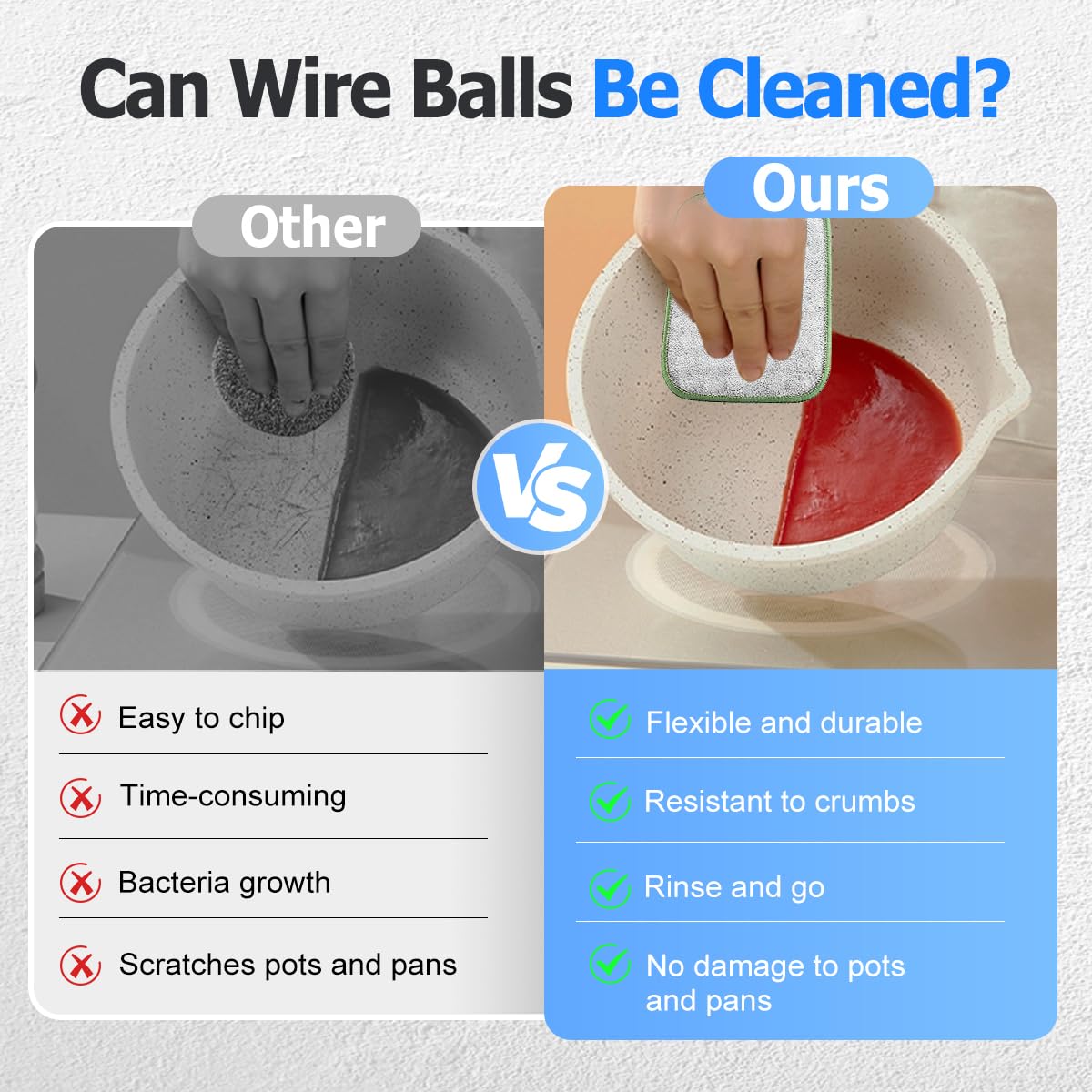 2025 New Multipurpose Wire Dishwashing Rags, Non-Scratch Wire Dishcloth, Reusable Wire Dishwashing Rags for Wet and Dry, for Kitchen, Sinks, Pots