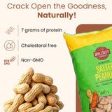 Wellsley Farms Salted Roasted Peanuts In Shell, USA Grown Whole, Non-GMO, Gluten-Free, Vegan, Cholesterol-Free, Shell-Cracking Snack for Game Day, BBQ