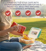 7x Chips Tortilla Original, 11 OZ Bundle with Sandwich Box for Convenient Storage and Portion Control Nacho Chips - Gift Set (8 Items)