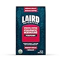Laird Superfood Peruvian Medium Roast Coffee with Functional Mushrooms, Certified Organic Peruvian Ground Coffee Beans, Gluten-Free, Dairy-Free