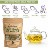 Naturyol St Johns Wort Tea,St Johns Wort Tea, Premium Dried Hypericum Perforatum (Loose Leaf), Naturally Caffeine-Free Herbal Tea,Pure, Clean