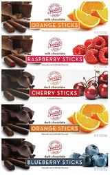 Sweet's Candy Chocolate Variety Pack- Milk Chocolate Orange, Milk Chocolate Raspberry, Dark Chocolate Cherry, Dark Chocolate Orange, Dark Chocolate