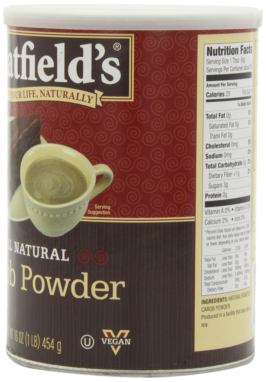 Chatfields Carob Powder, 16-Ounce (Pack of 3)