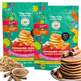 Hidden Foods Cinnamon Churro Pancake and Waffle Mix 2-Pack, High in Protein & Fiber with Hidden Fruits, Vegetables & Vitamins - Thick and Fluffy made with Oats & Flaxseed - Just Add Water