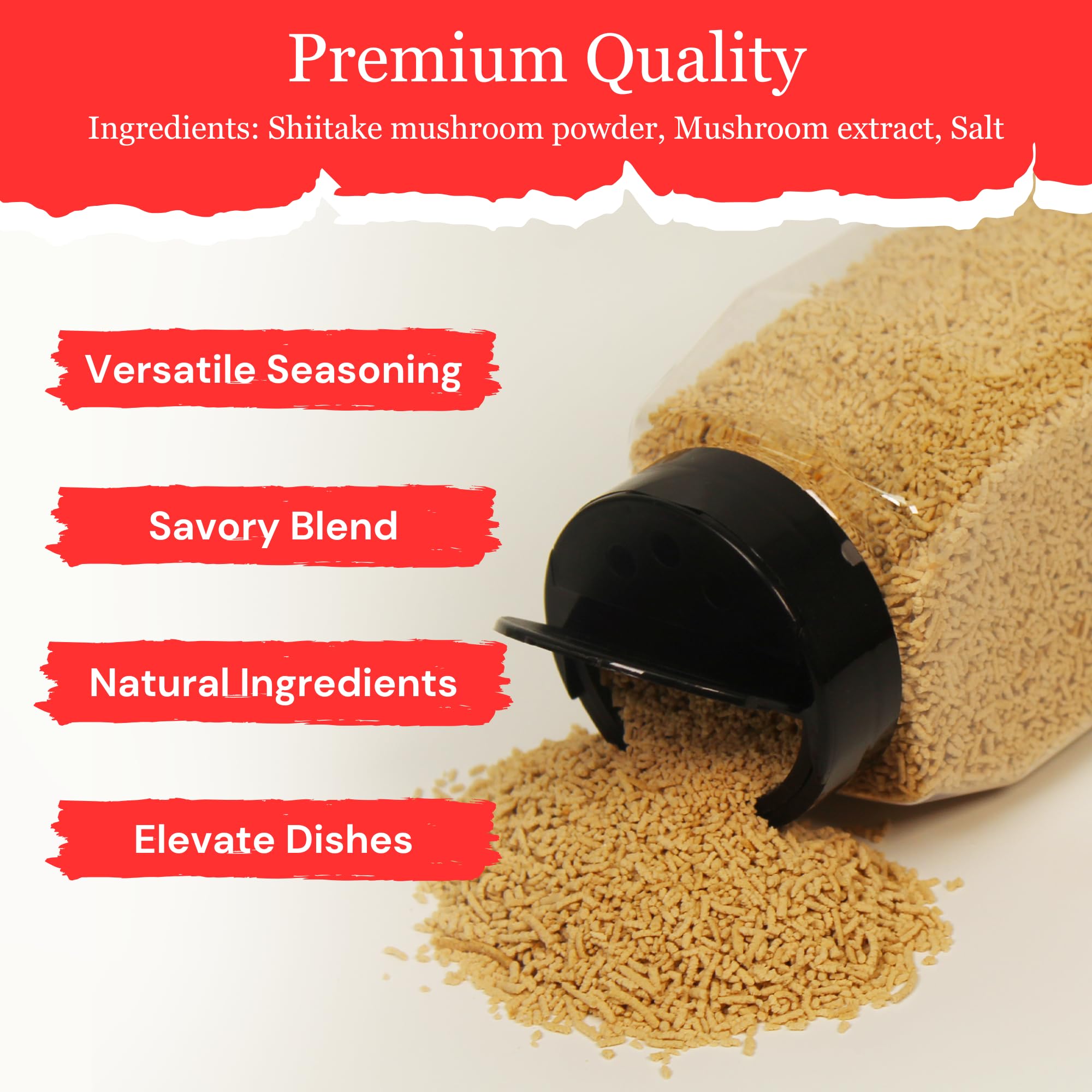 Byait Japanese Umami Seasoning with Salt 16 Oz, Shiitake Mushroom Powder