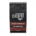 Dope Coffee Ground Coffee Organic Guatemalan Full Medium Roast, 100% Organic Fair Trade, 100% Arabica Coffee, 12oz