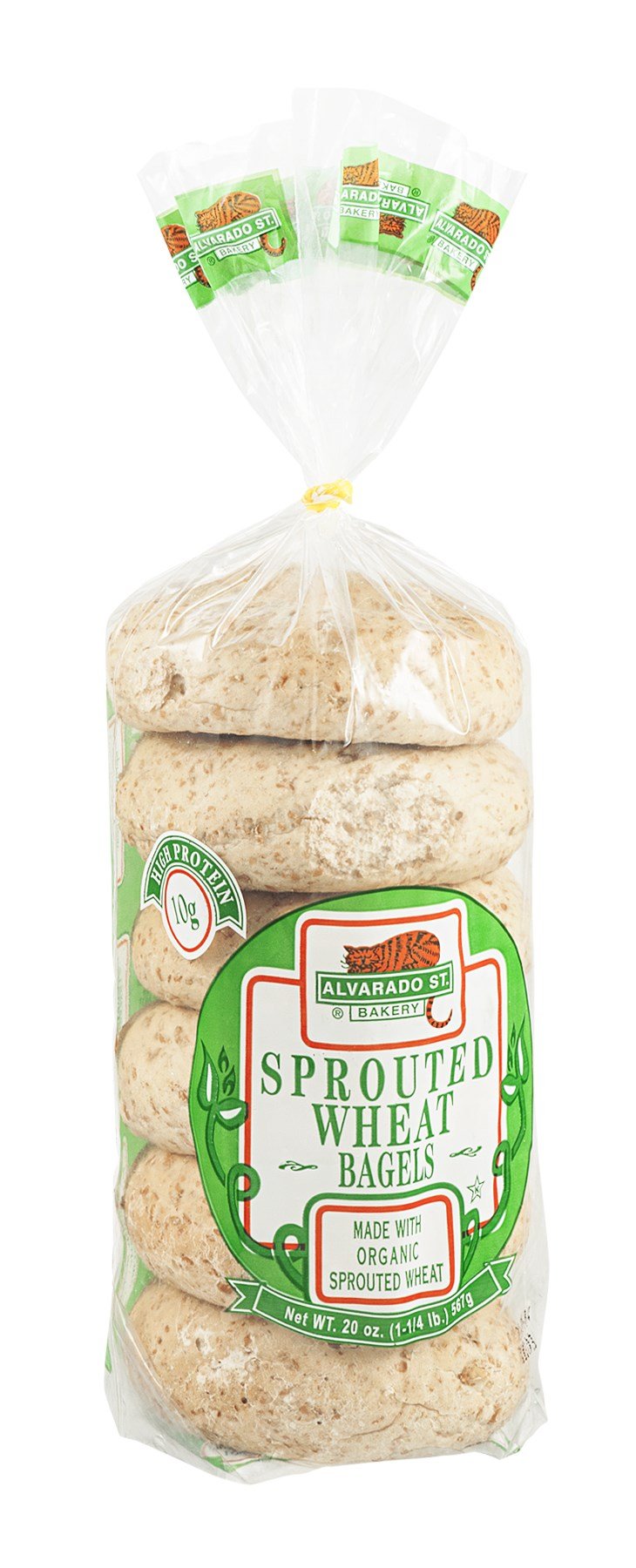 Alvarado Street Bakery Organic Sprouted Wheat Original Bagel, 20 Ounce -- 6 per case.