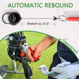 Joooones Mini Golf Brush with Nylon/Brass Bristles and Retractable Keychain - Pocket Brush Leave No Trace Clean Dual-Sided Brushes Easy to Carry(Red)