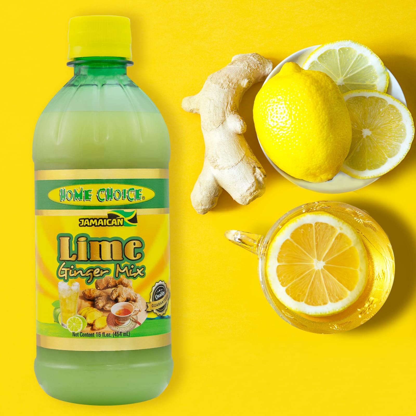 Home Choice Lime Ginger Mix Flavouring / Extract - 454ml (16oz) (3-Pack)