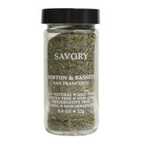 Morton & Bassett Savory Spice, 0.8 oz - Non-GMO, Salt-Free, Herbaceous Blend for Stews, Roasts & Mediterranean Dishes
