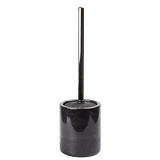 Creative Home Natural Black Marble Toilet Ball Brush and Holder Set with Silicone Cover Compact Storage Scrubbing Brush for Bathroom Cleaning, 4.3"