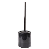 Creative Home Natural Black Marble Toilet Ball Brush and Holder Set with Silicone Cover Compact Storage Scrubbing Brush for Bathroom Cleaning, 4.3"