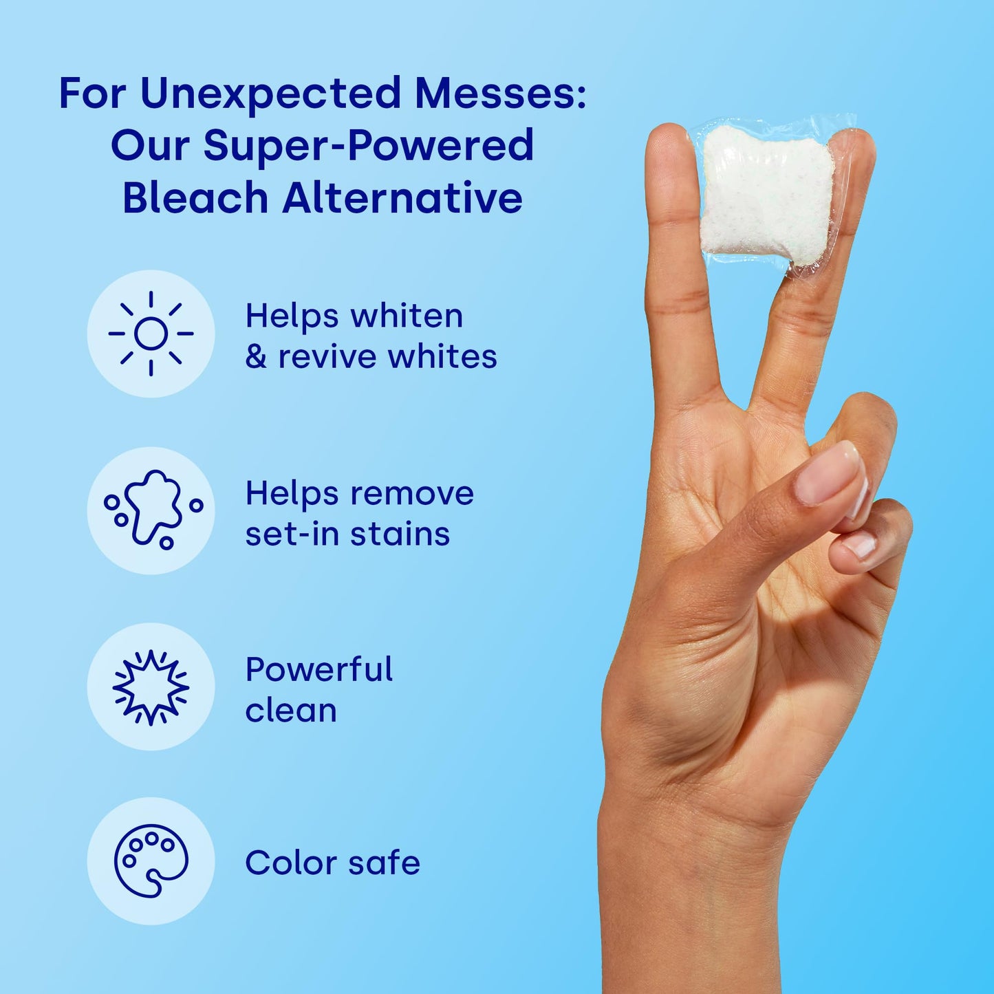 Dropps Oxi Booster Pods, Unscented (64 Count) - Laundry Whitener & Stain Remover | Free & Clear | Laundry Booster | Chlorine-Free Bleach Alternative |