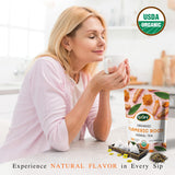 Oxify Organic Turmeric Root Herbal Tea - 100 Eco Friendly Tea Bags (100 Tea Bags, Turmeric)