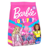 Barbie Lollipops Bulk Pack - 50 Individually Wrapped Halloween Hard Candy Suckers Sweets Treats, Pinata, Stickers - Assorted Pop Flavor Party Favors