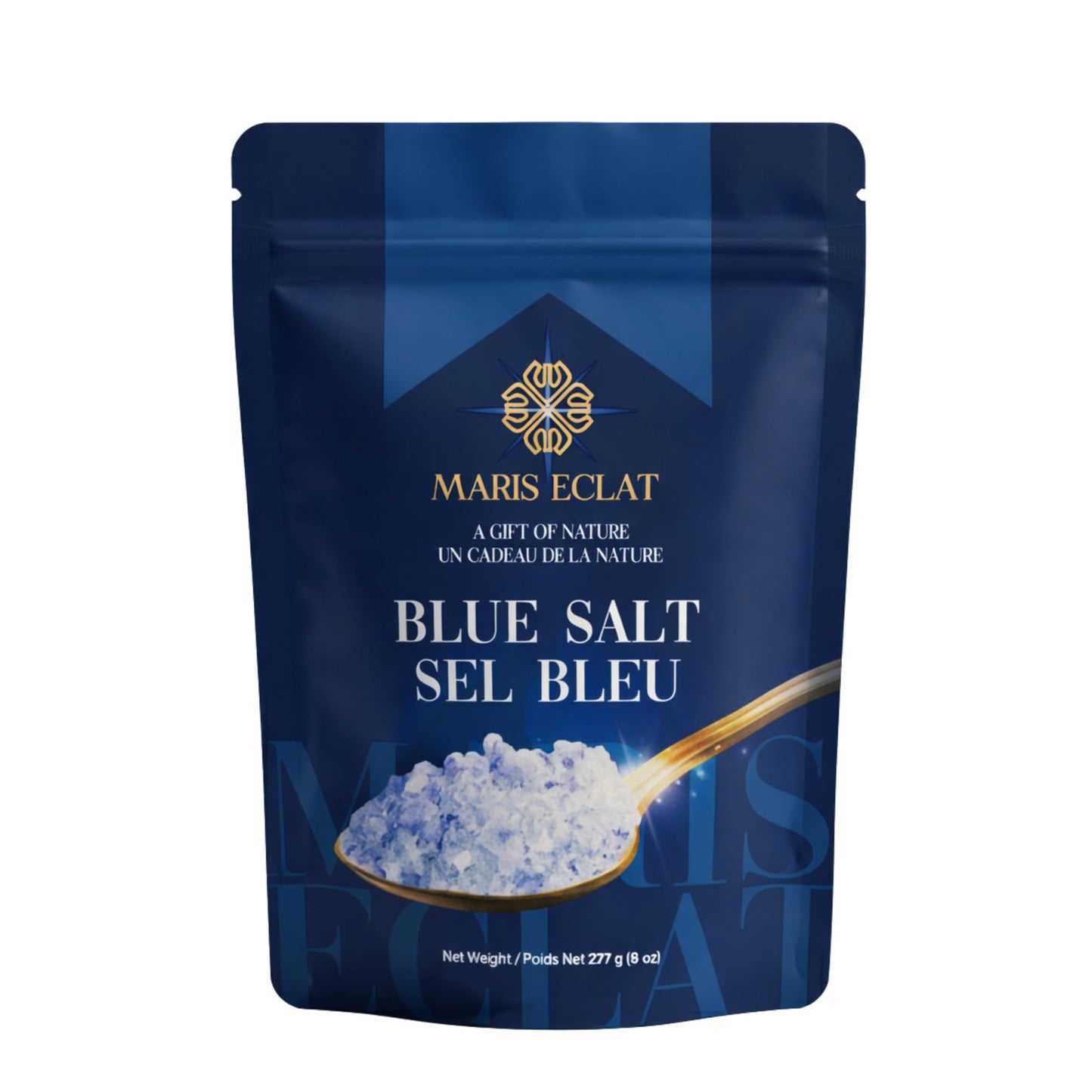 Maris Eclat Blue Salt Coarse Crystals - Premium Gourmet Mineral Salt - Naturally Rich in Potassium with Lower Sodium Than Regular Table Salt