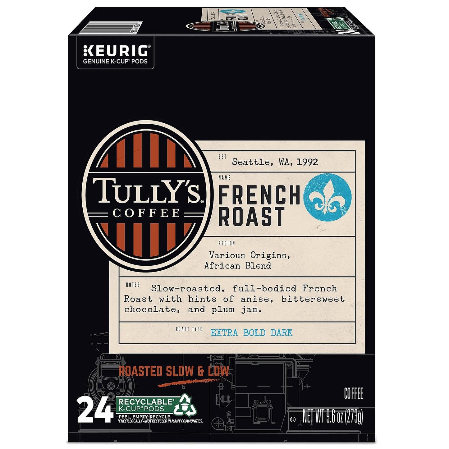 French Roast Coffee K-Cups, 96/Carton